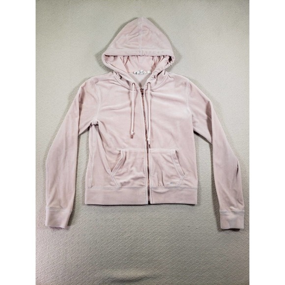 H&M Sweater Womens Small Fleece Hoodie Polyester‎ Full Zip Long Sleeve Velvet - Picture 1 of 16